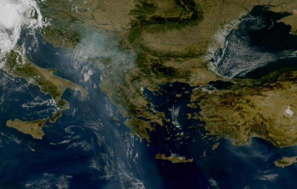 Τελευταία δορυφορική εικόνα νεφοκάλυψης