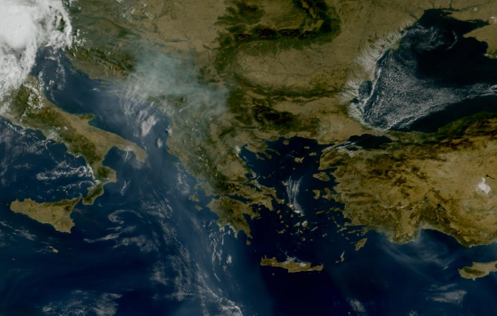 Τελευταία δορυφορική εικόνα νεφοκάλυψης