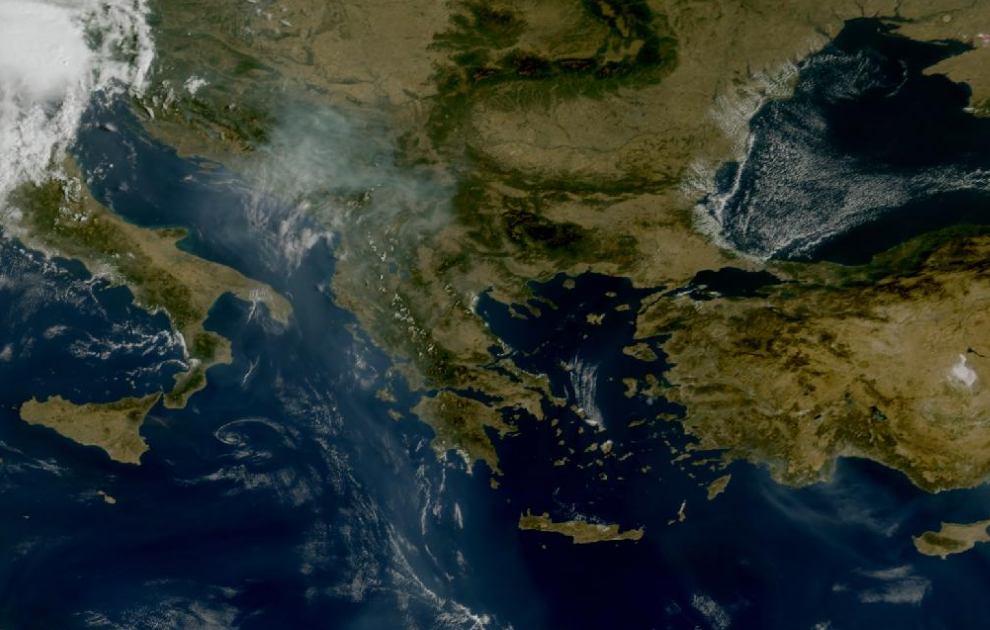 Τελευταία δορυφορική εικόνα νεφοκάλυψης