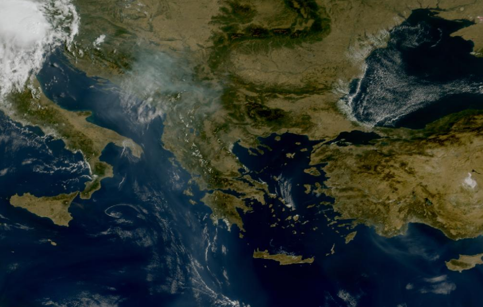 Τελευταία δορυφορική εικόνα νεφοκάλυψης