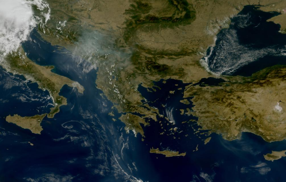 Τελευταία δορυφορική εικόνα νεφοκάλυψης