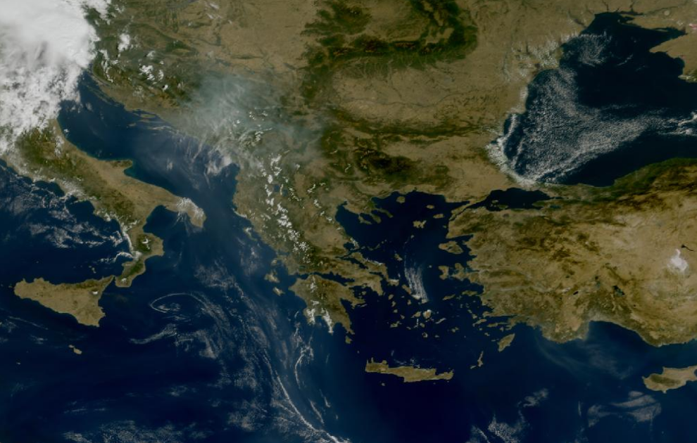 Τελευταία δορυφορική εικόνα νεφοκάλυψης