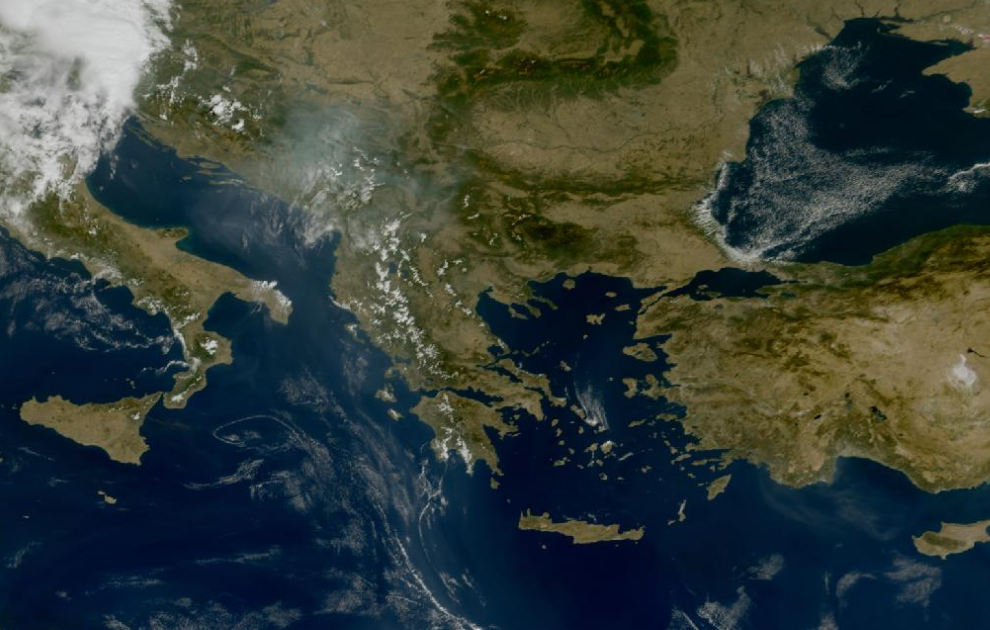 Τελευταία δορυφορική εικόνα νεφοκάλυψης