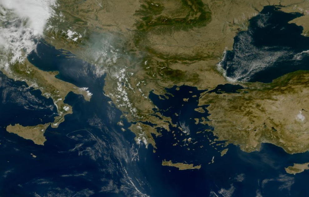 Τελευταία δορυφορική εικόνα νεφοκάλυψης