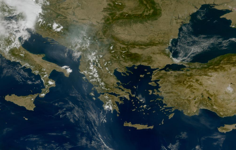 Τελευταία δορυφορική εικόνα νεφοκάλυψης