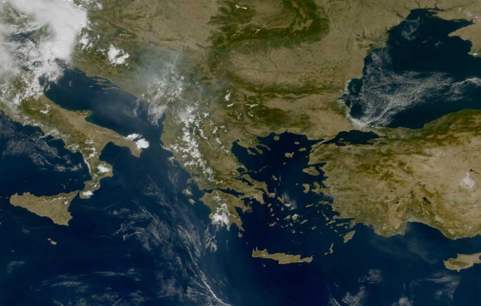 Τελευταία δορυφορική εικόνα νεφοκάλυψης