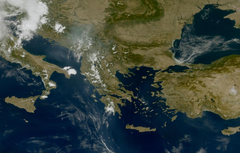 Τελευταία δορυφορική εικόνα νεφοκάλυψης
