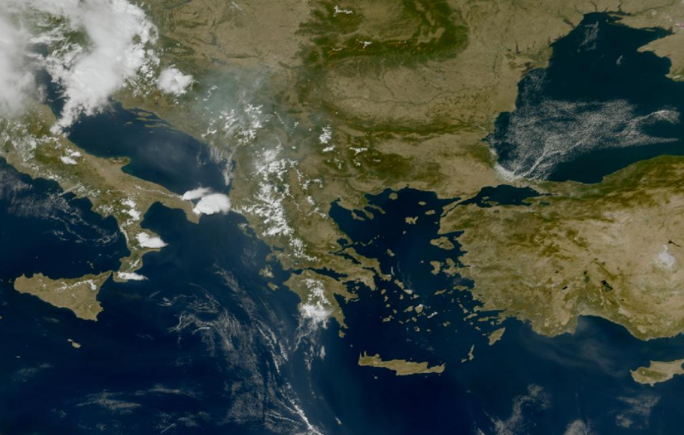 Τελευταία δορυφορική εικόνα νεφοκάλυψης