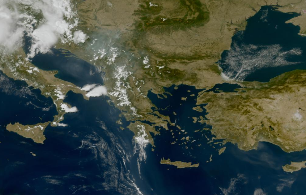 Τελευταία δορυφορική εικόνα νεφοκάλυψης