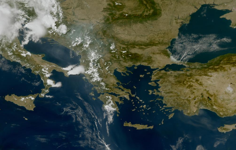 Τελευταία δορυφορική εικόνα νεφοκάλυψης