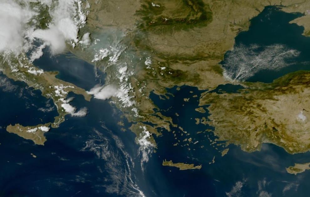 Τελευταία δορυφορική εικόνα νεφοκάλυψης