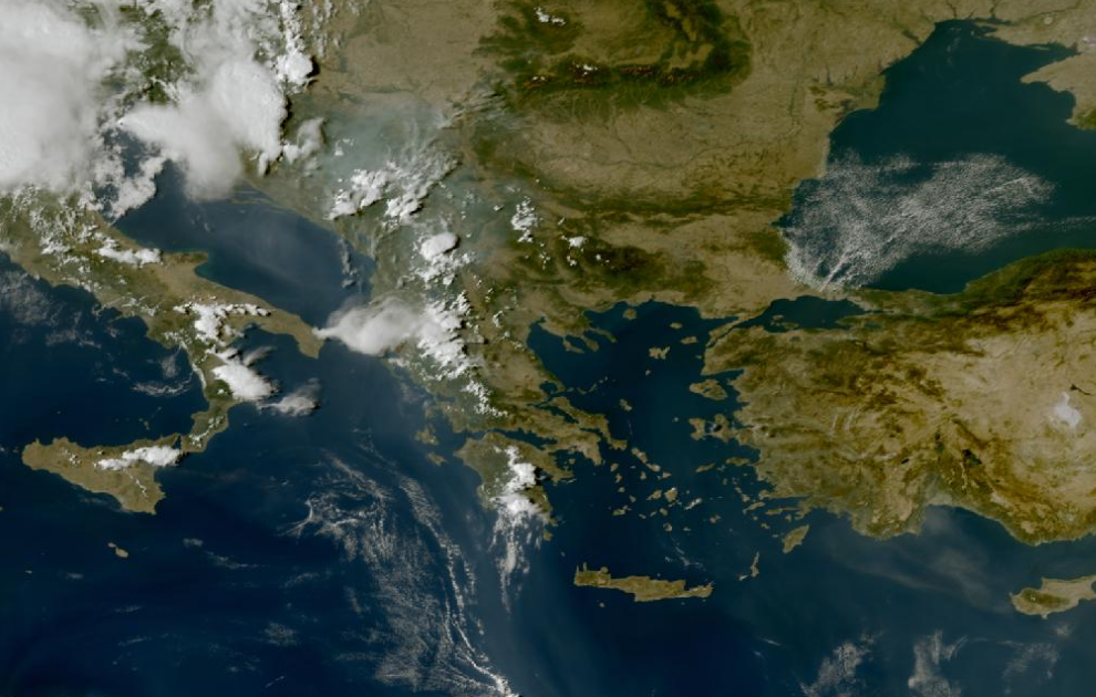 Τελευταία δορυφορική εικόνα νεφοκάλυψης