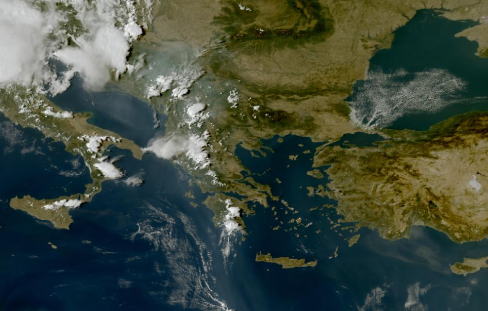 Τελευταία δορυφορική εικόνα νεφοκάλυψης