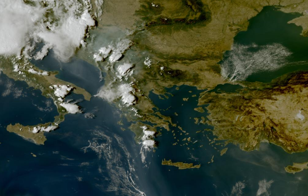 Τελευταία δορυφορική εικόνα νεφοκάλυψης