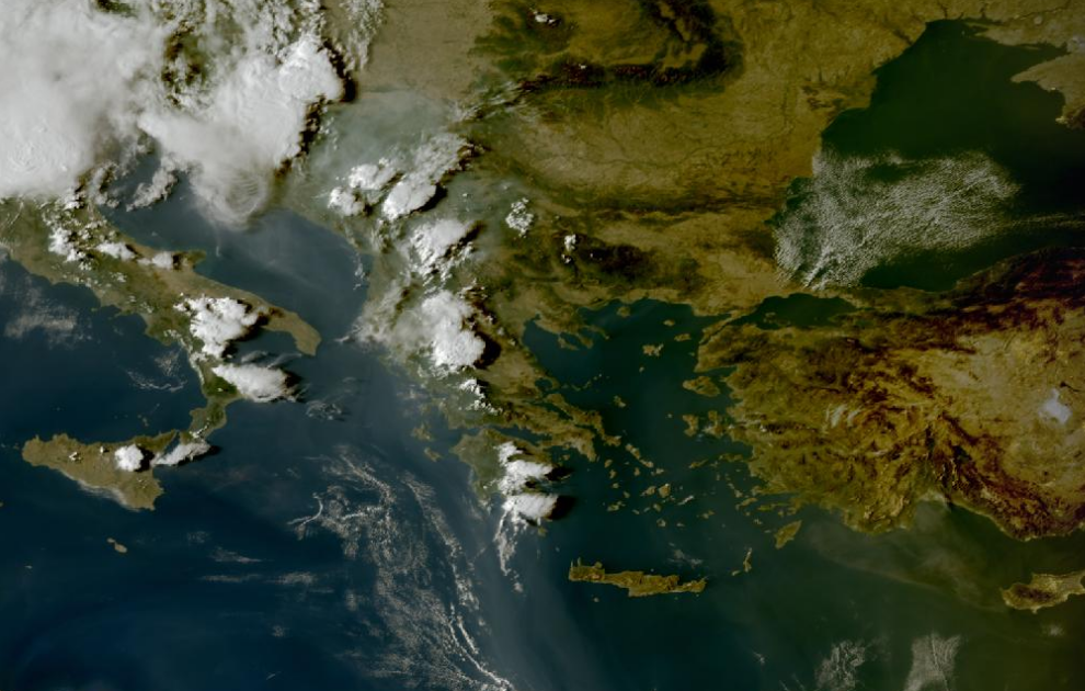 Τελευταία δορυφορική εικόνα νεφοκάλυψης