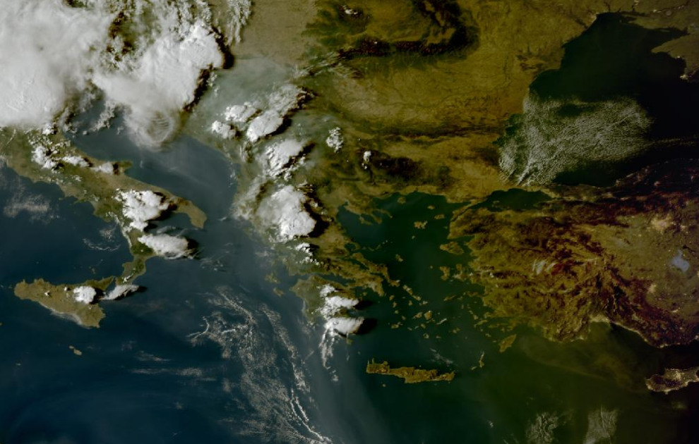 Τελευταία δορυφορική εικόνα νεφοκάλυψης