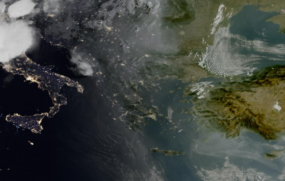 Τελευταία δορυφορική εικόνα νεφοκάλυψης