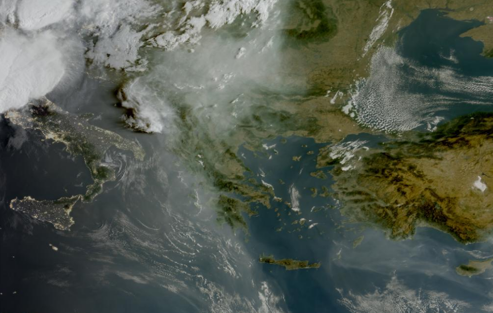 Τελευταία δορυφορική εικόνα νεφοκάλυψης