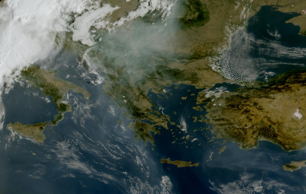Τελευταία δορυφορική εικόνα νεφοκάλυψης