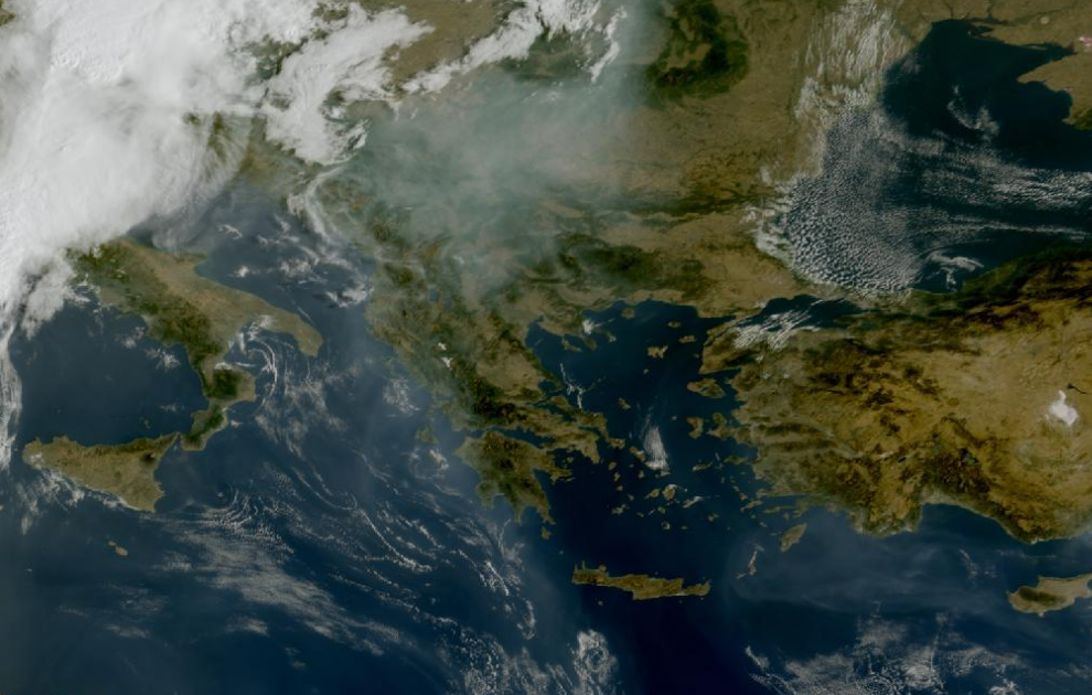 Τελευταία δορυφορική εικόνα νεφοκάλυψης