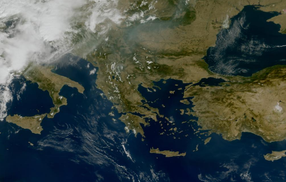 Τελευταία δορυφορική εικόνα νεφοκάλυψης