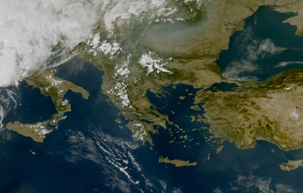 Τελευταία δορυφορική εικόνα νεφοκάλυψης