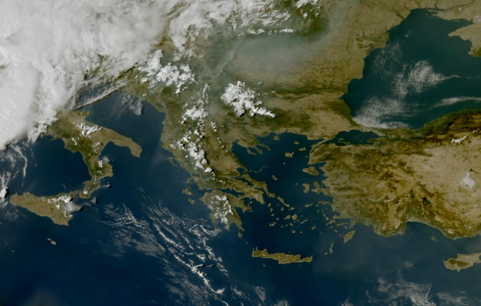 Τελευταία δορυφορική εικόνα νεφοκάλυψης