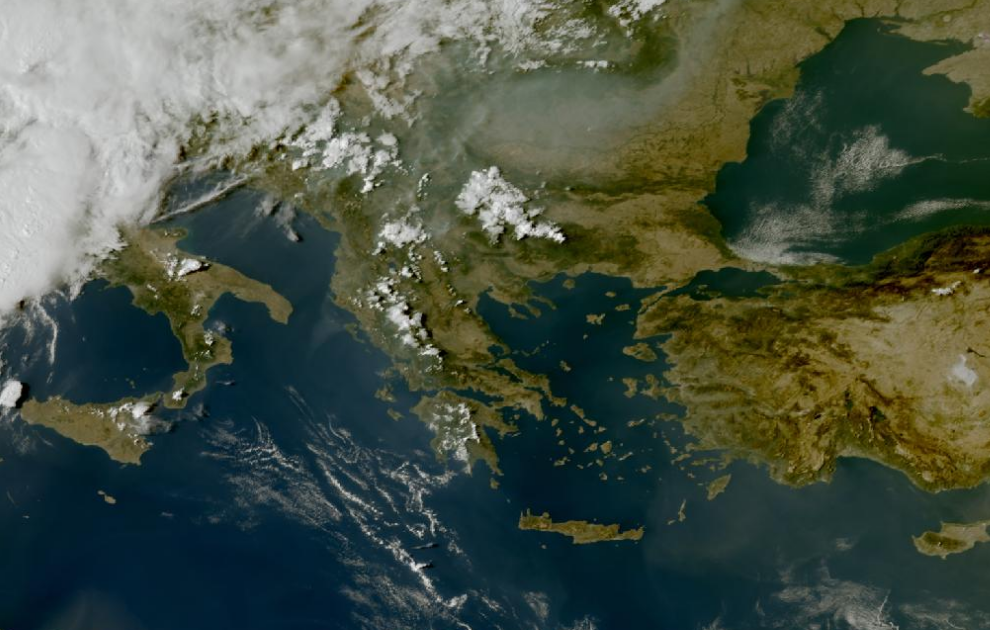 Τελευταία δορυφορική εικόνα νεφοκάλυψης