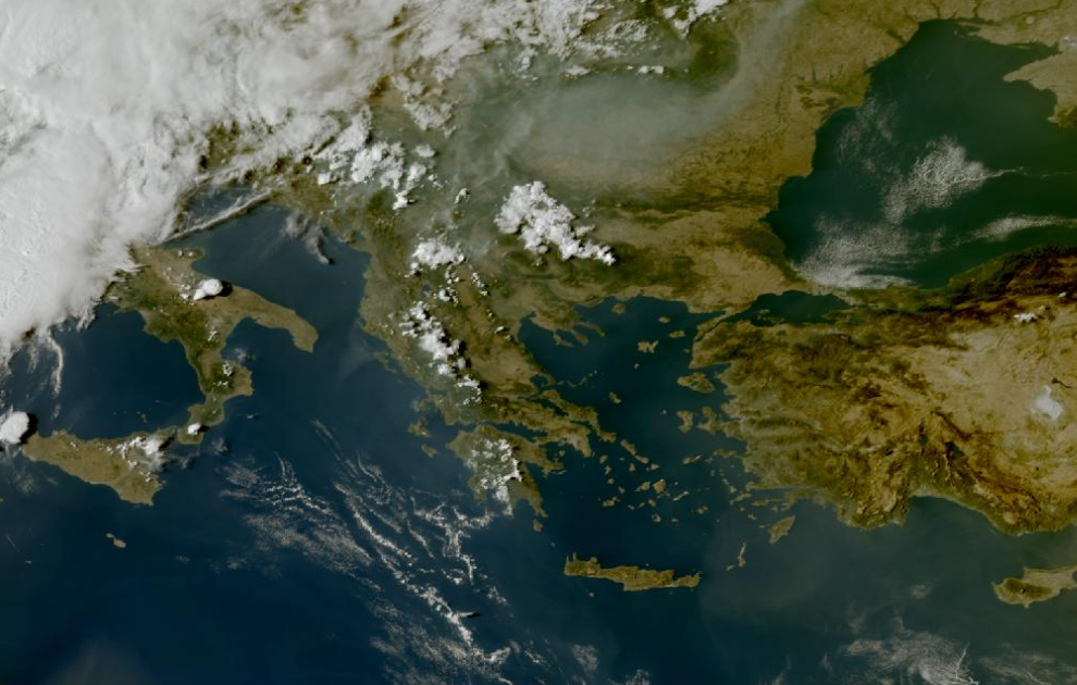 Τελευταία δορυφορική εικόνα νεφοκάλυψης