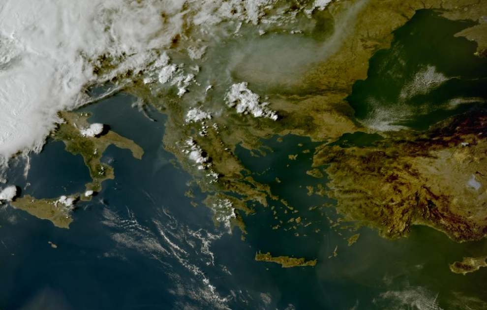 Τελευταία δορυφορική εικόνα νεφοκάλυψης