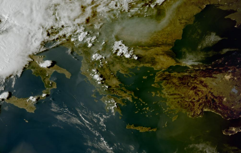 Τελευταία δορυφορική εικόνα νεφοκάλυψης