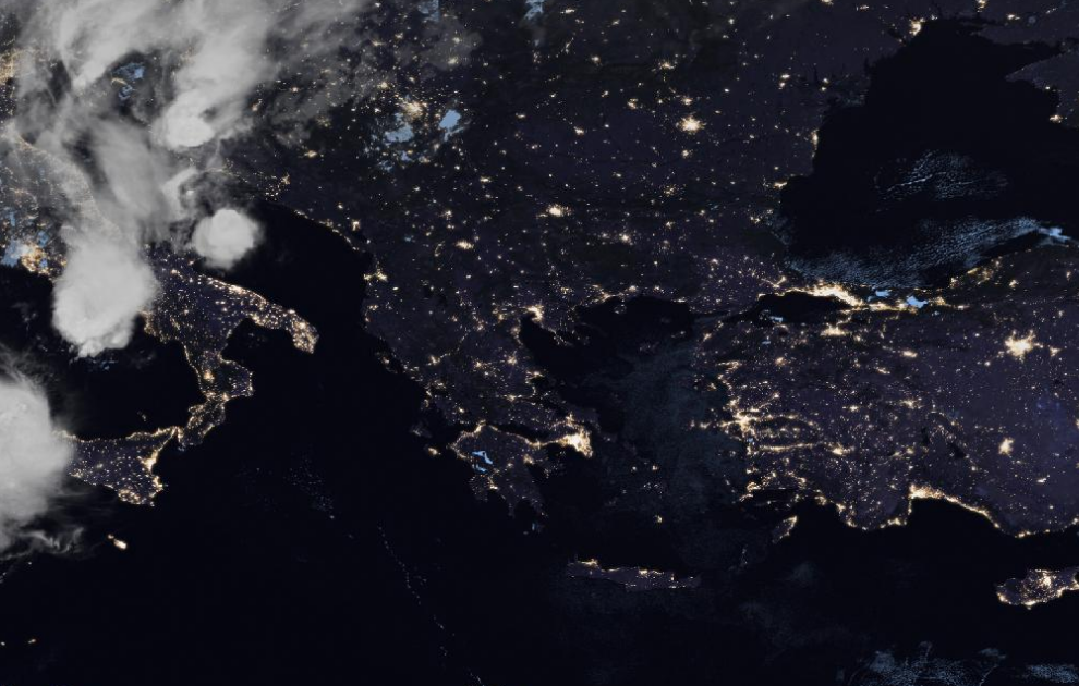 Τελευταία δορυφορική εικόνα νεφοκάλυψης
