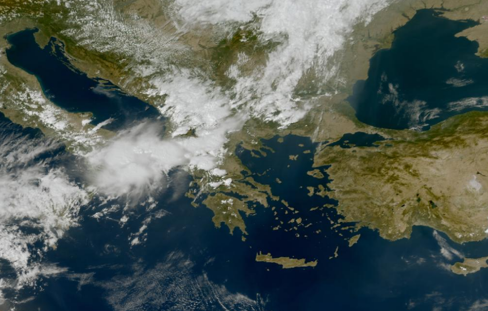 Τελευταία δορυφορική εικόνα νεφοκάλυψης