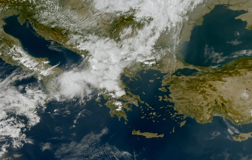 Τελευταία δορυφορική εικόνα νεφοκάλυψης