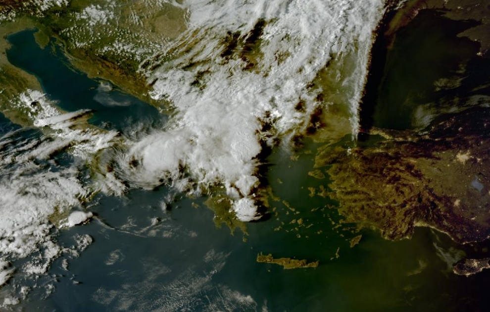 Τελευταία δορυφορική εικόνα νεφοκάλυψης