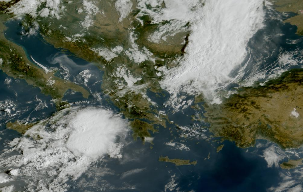 Τελευταία δορυφορική εικόνα νεφοκάλυψης
