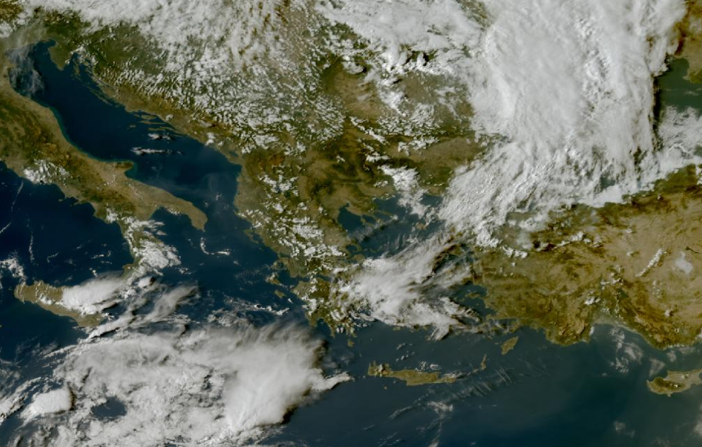 Τελευταία δορυφορική εικόνα νεφοκάλυψης