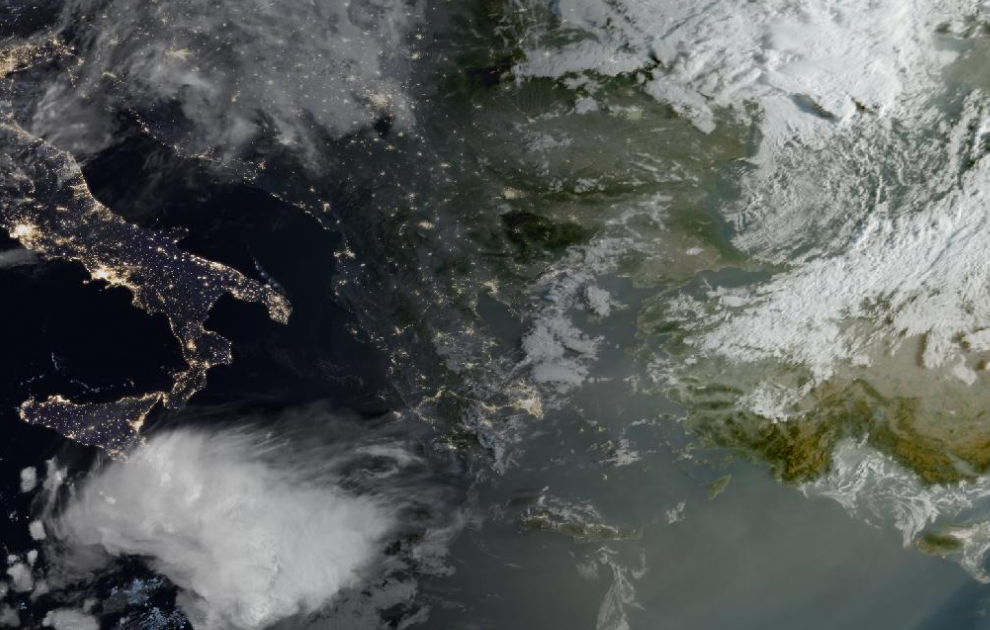 Τελευταία δορυφορική εικόνα νεφοκάλυψης
