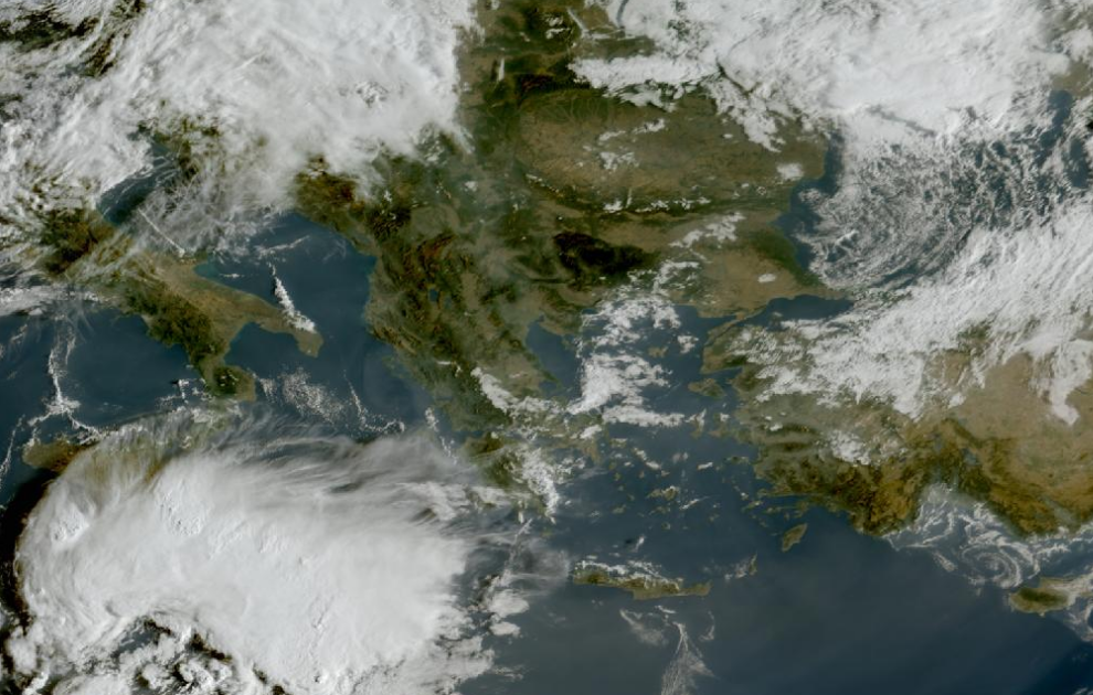 Τελευταία δορυφορική εικόνα νεφοκάλυψης