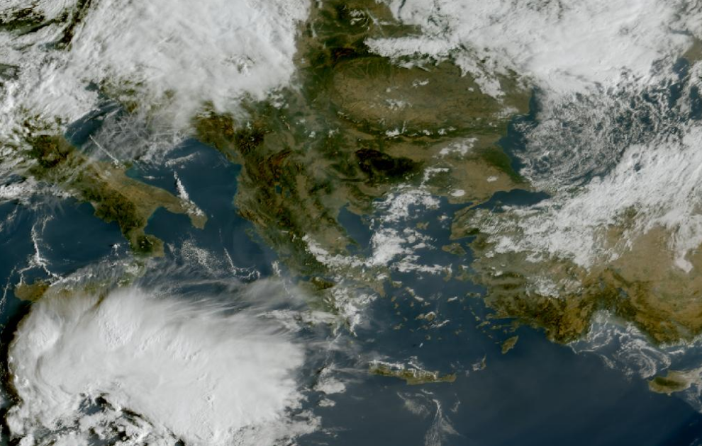 Τελευταία δορυφορική εικόνα νεφοκάλυψης