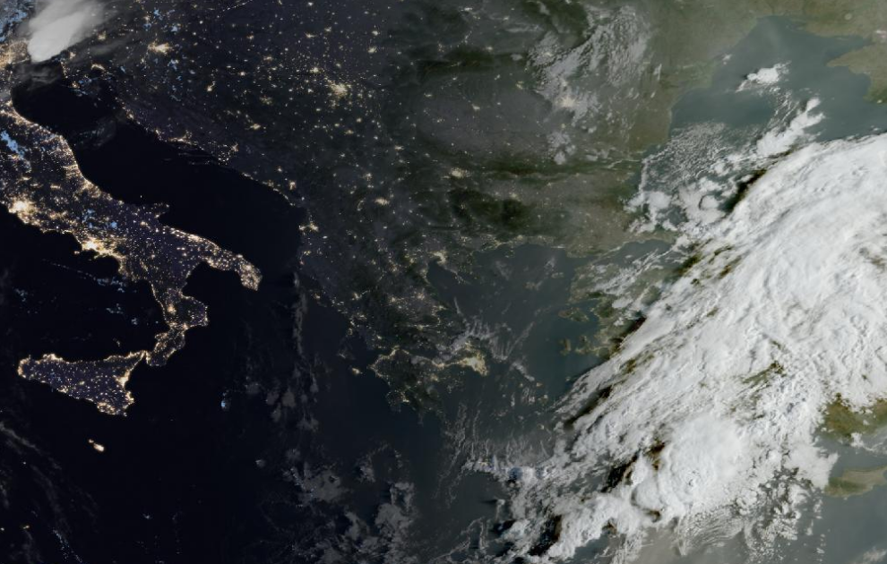 Τελευταία δορυφορική εικόνα νεφοκάλυψης