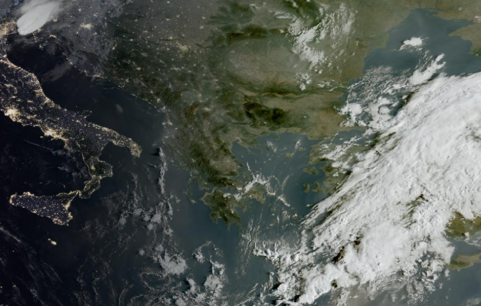 Τελευταία δορυφορική εικόνα νεφοκάλυψης
