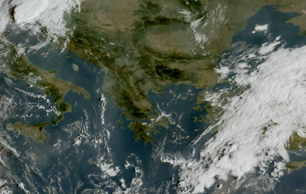 Τελευταία δορυφορική εικόνα νεφοκάλυψης
