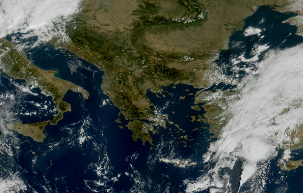 Τελευταία δορυφορική εικόνα νεφοκάλυψης