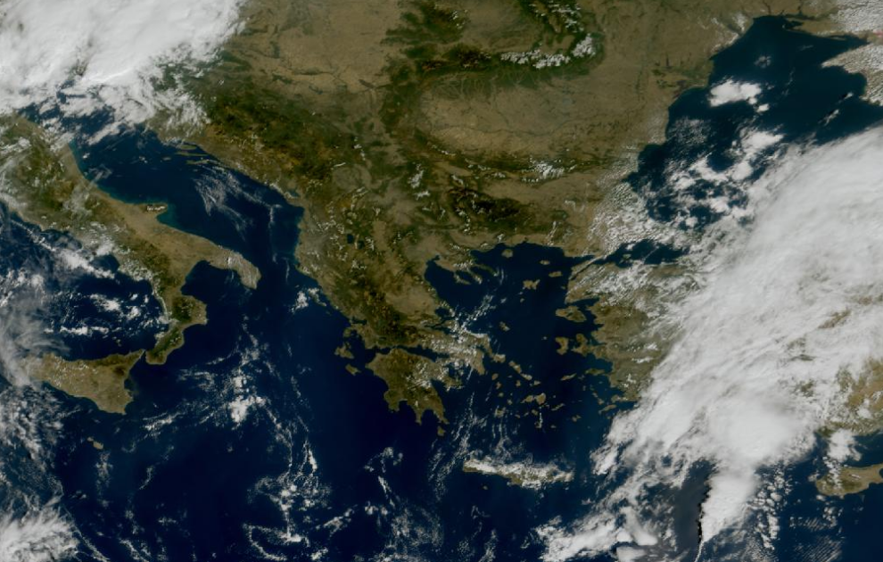 Τελευταία δορυφορική εικόνα νεφοκάλυψης