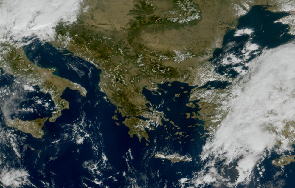 Τελευταία δορυφορική εικόνα νεφοκάλυψης