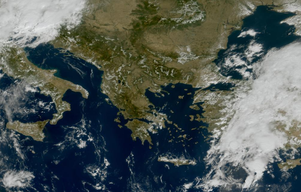 Τελευταία δορυφορική εικόνα νεφοκάλυψης