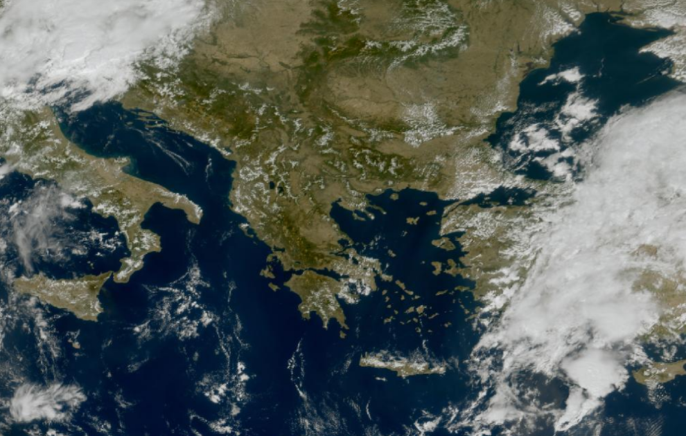 Τελευταία δορυφορική εικόνα νεφοκάλυψης
