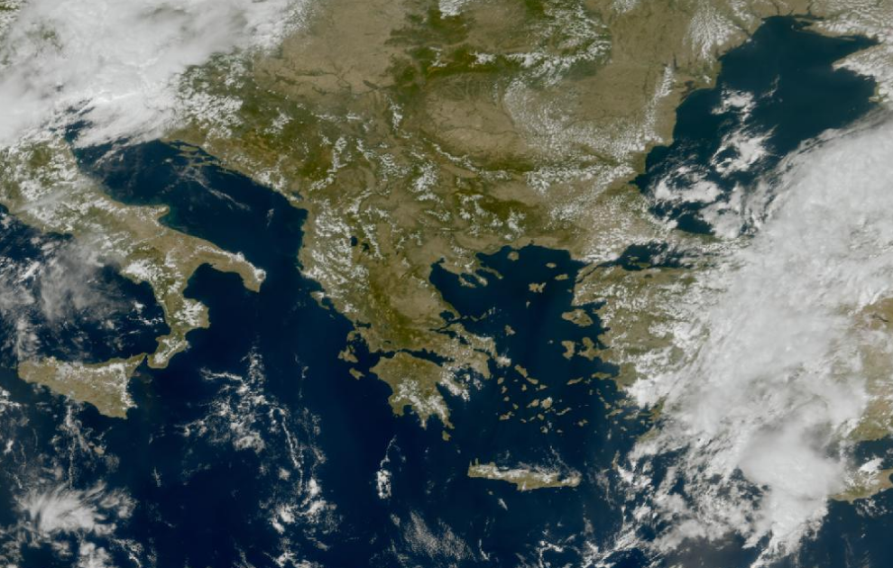 Τελευταία δορυφορική εικόνα νεφοκάλυψης