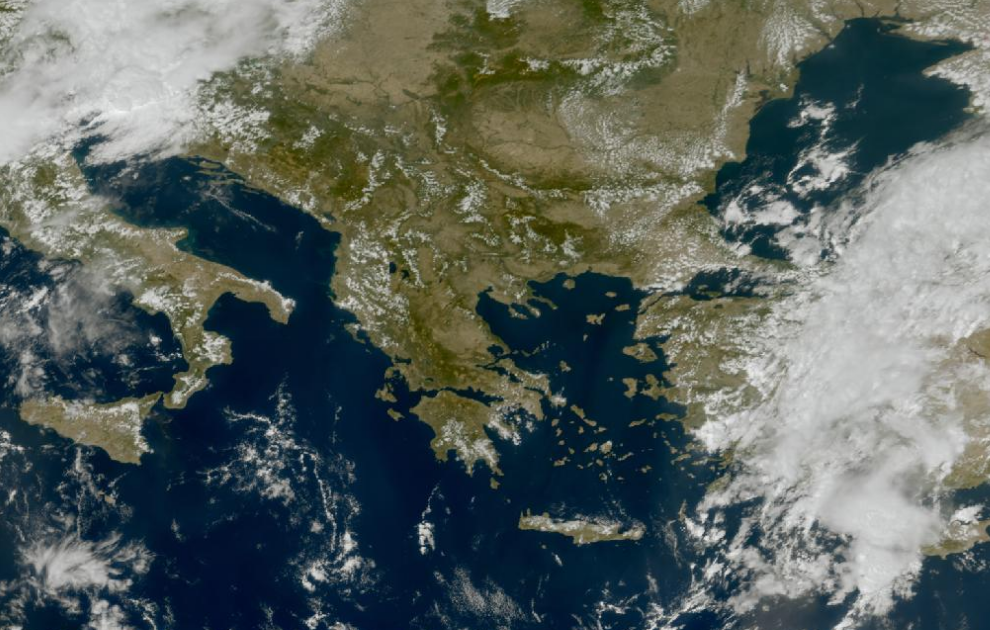 Τελευταία δορυφορική εικόνα νεφοκάλυψης